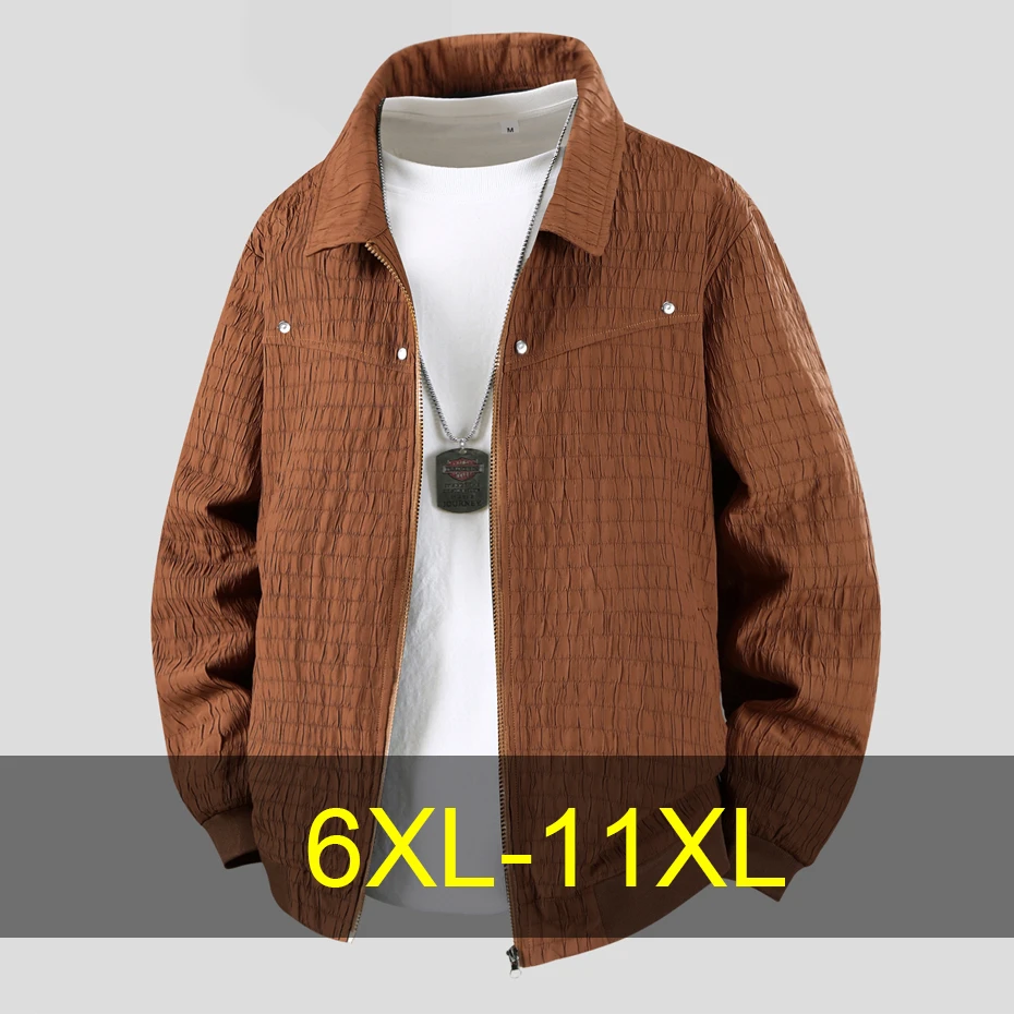 

11XL Plus Size Windbreaker Jacket Men Cargo Jacket Coat Male Fashion Casual Outerwear Camp Jackets Big Size 10XL
