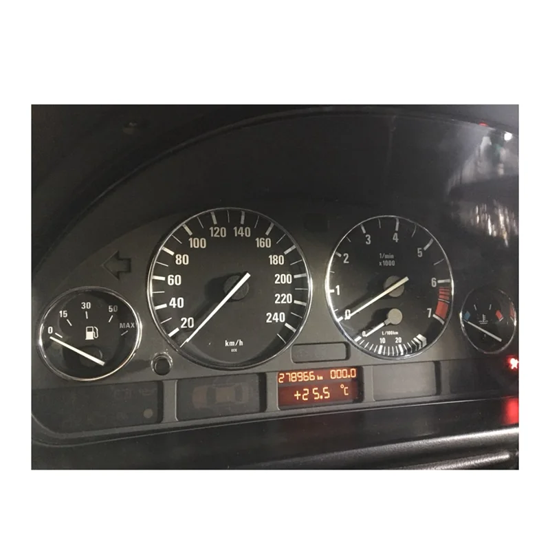 عداد سرعة السيارة غطاء الحافة لوحة القيادة قياس حلقة مجموعة لسيارات BMW E39 5 سلسلة E38 7 سلسلة E53 X5 استبدال أجزاء 4 قطعة-A28K