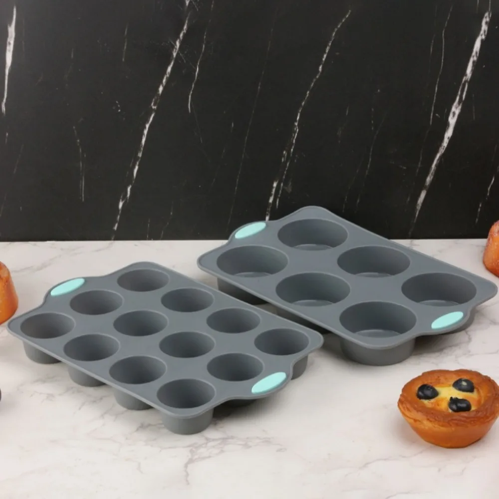 Silicone Cake Molds Non-Stick Heat Resistant Oven Baking Pan 3D Spiral Pattern Bread Muffin Mold Kitchen Bakeware