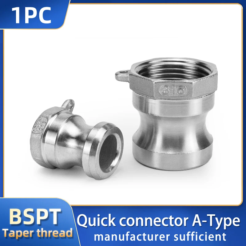 304 aço inoxidável engate rápido, rosca fêmea, tubulação de água de alta pressão, União Snap, 4 pontos, Junta de borracha direta