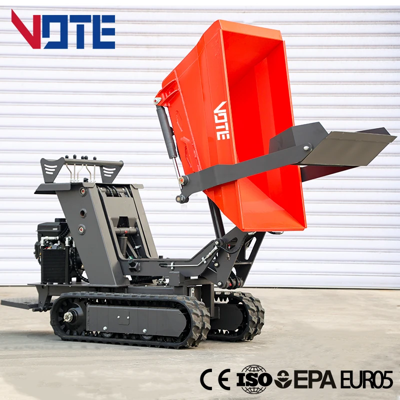 

minidumper crawler dumper 800kg mini dump truck CE/EPA/Euro 5 dump trucks diesel construction equipment customized