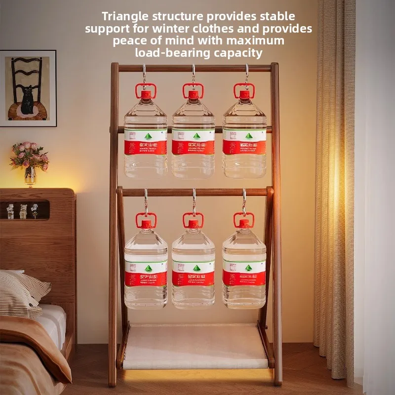 رف ملابس لغرفة النوم الاسكندنافية، غرفة معيشة صغيرة، رف تجفيف بسيط داخلي، موفر للمساحة، أثاث منزلي عتيق #4