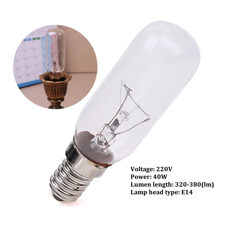 1Pc Range Hood Light Bulb E14 LED Light T25 220V 40W Cooker Hood Filament Lamp Extractor Fan Bulb Lighting Indicator Bulb