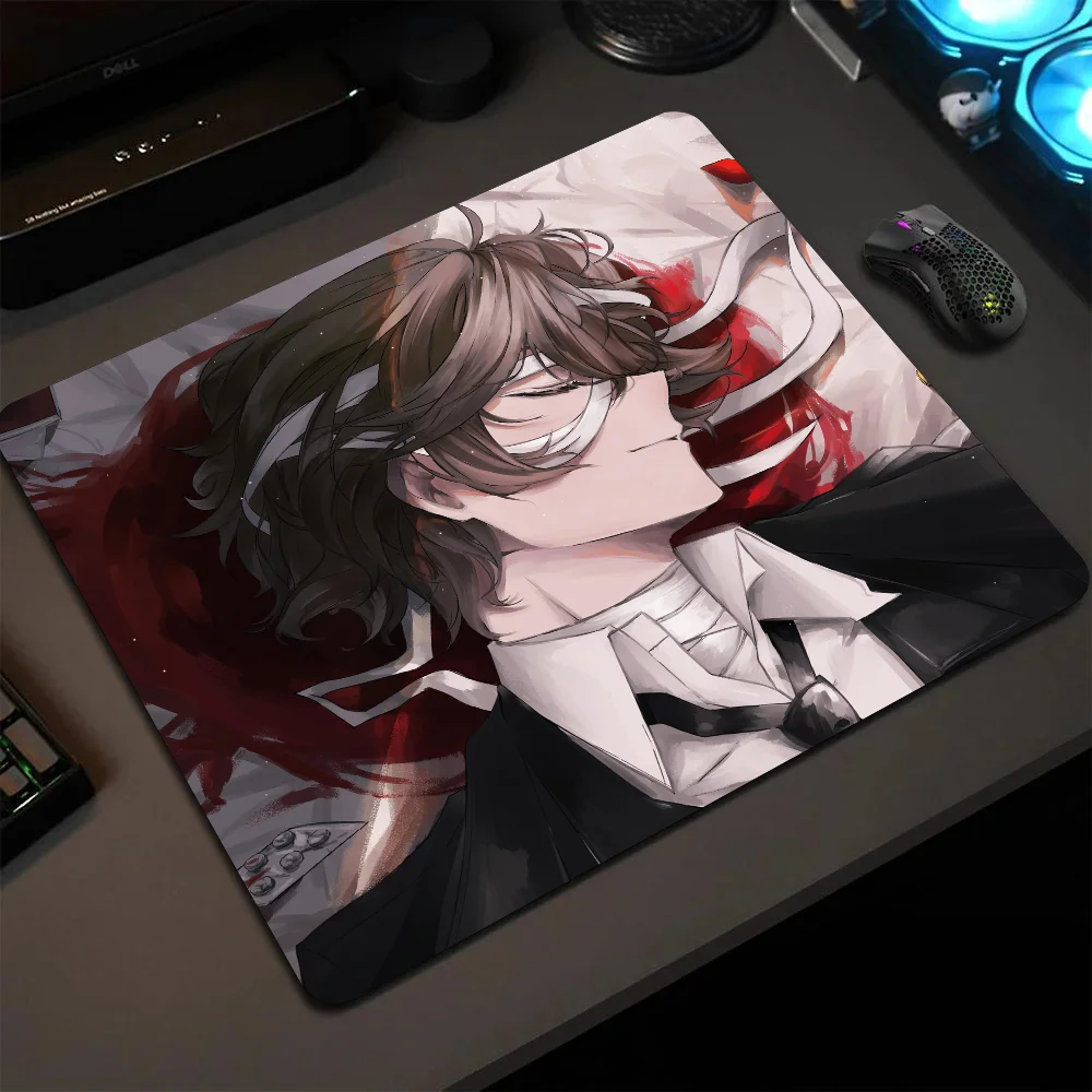 

Bungo Stray Dogs Dazai Osamu Anime Mousepad Small LockEdge Mouse Pad For Gamers Computer Desk Pad Anti-slip Rubber