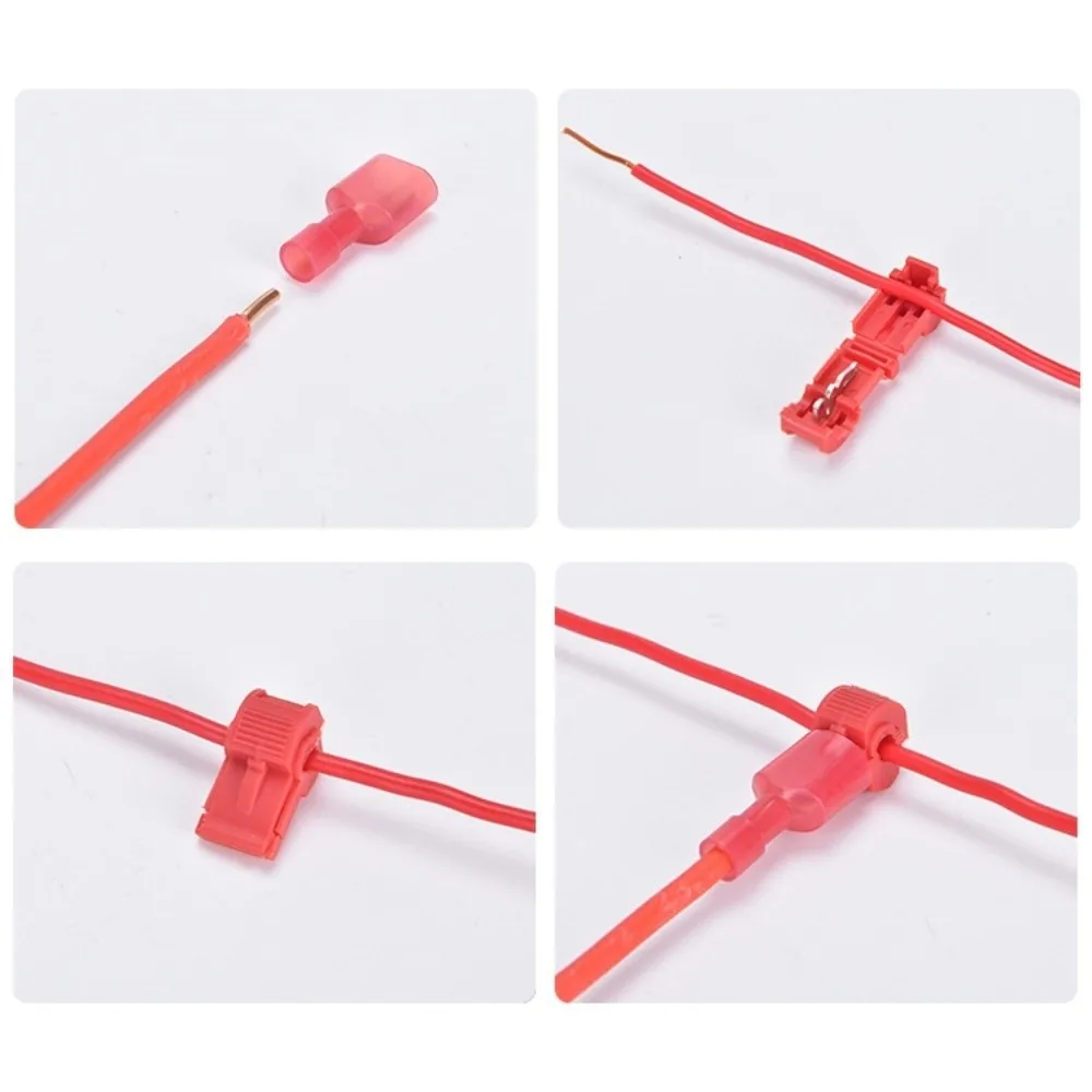 120pcs Peel-Free T-Tap Connector Efficient Wiring Waterproof Wire Splicing Terminal Insulated Clamp Type Quick Crimp Terminal