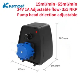 Kamoer KCP-X Super Mini Peristaltic Pump 24V  DC Motor Self-priming Pump with Adjustable Flow 19~65ml/min Dosing Pump