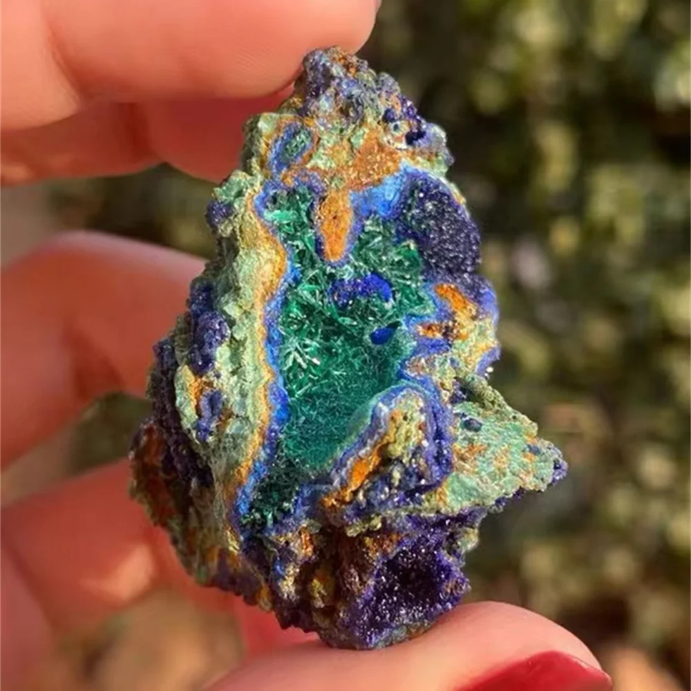 Natural Azurite Malachite Cluster Mineral Specimen 2