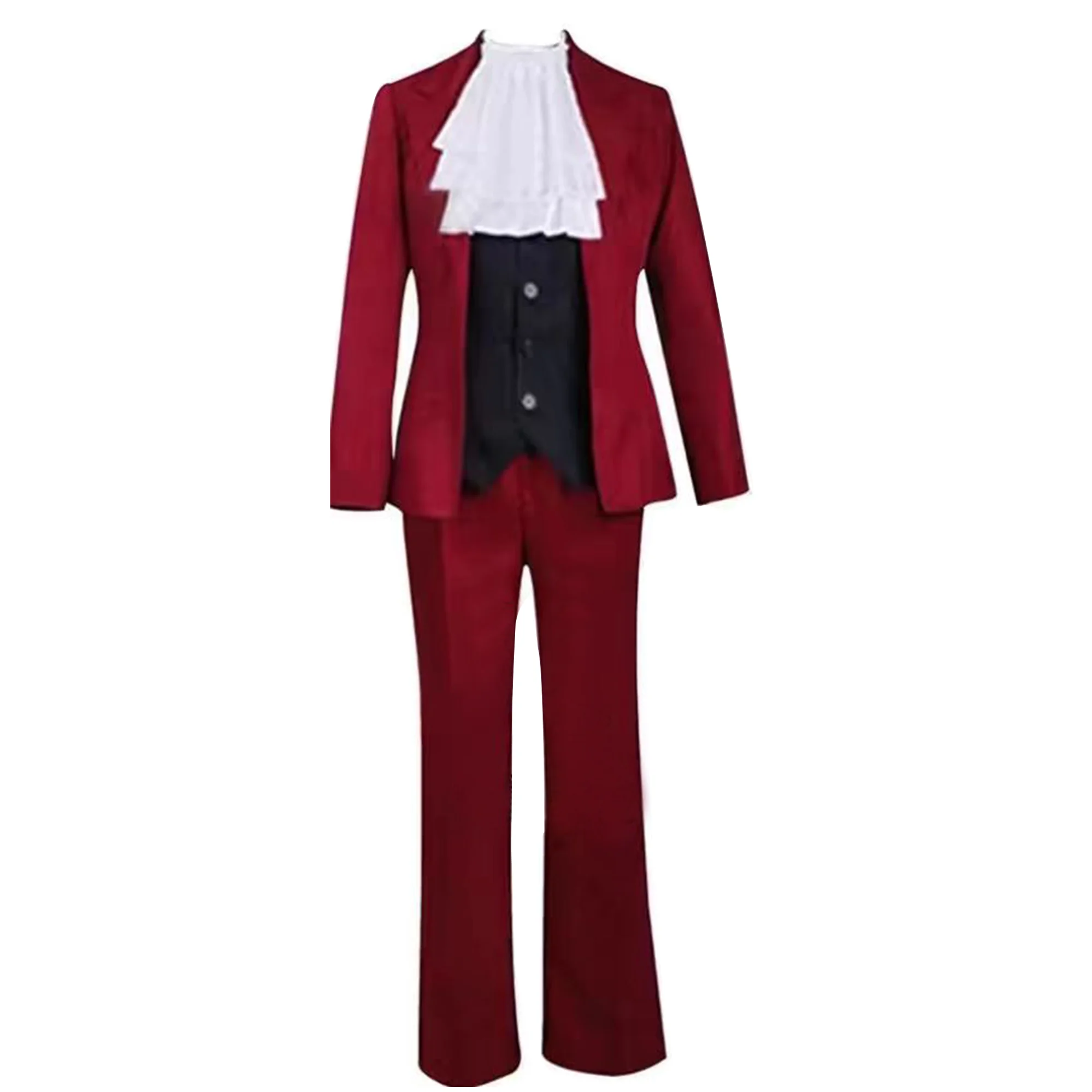 

Anime Cosplay Miles Edgeworth Costume Party Uniform Full Set Unisex Suit Halloween Outfits