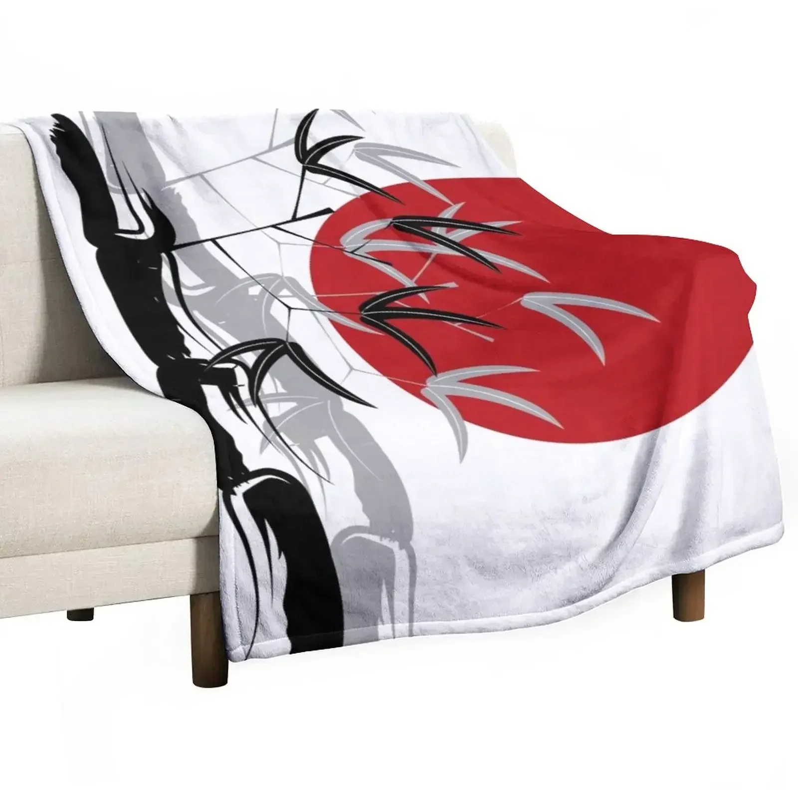 

Oriental Zen Bamboo And Red Sunset  fatfatin Throw Blanket Moving Comforter christmas decoration Blankets