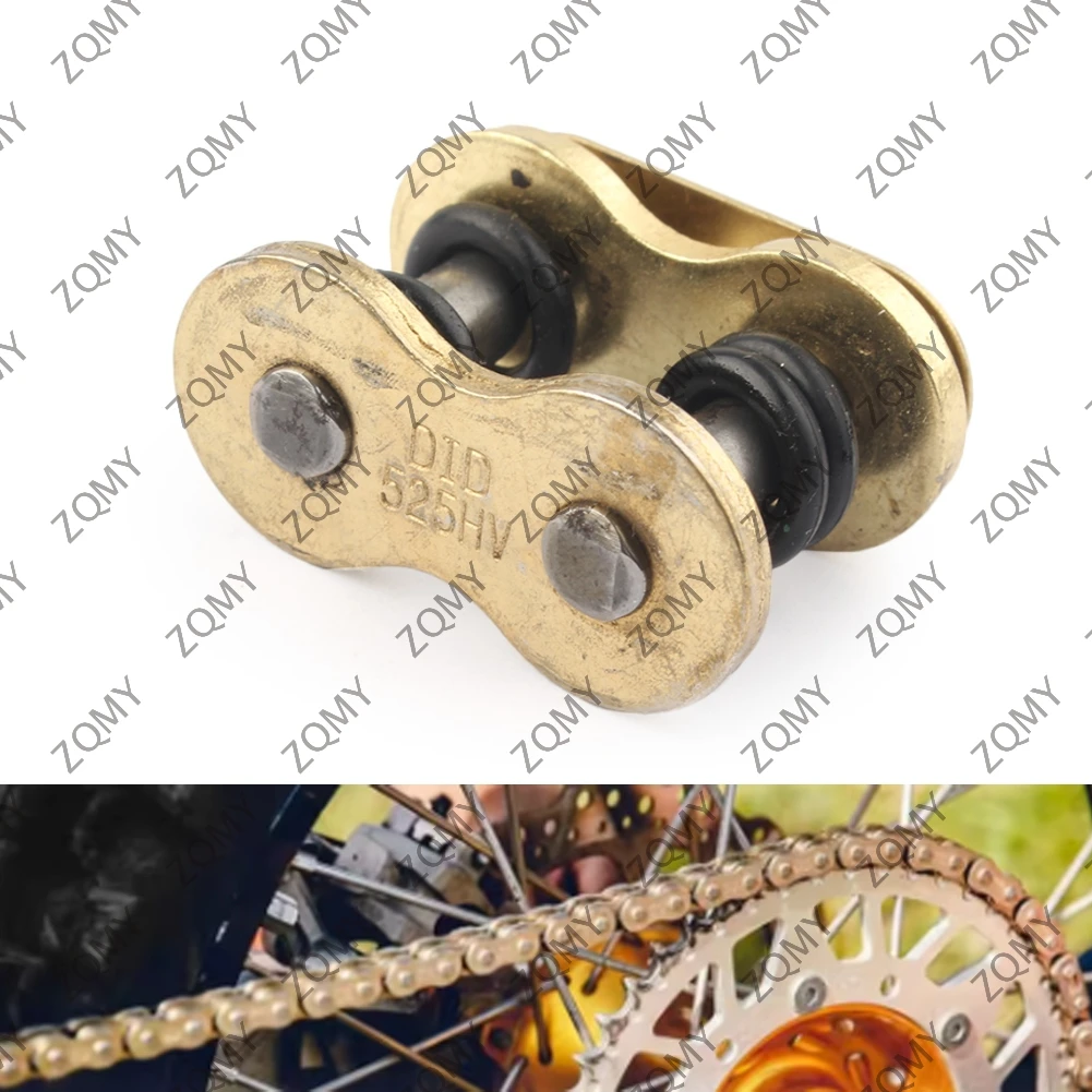 Motorcycle 525HV Master Chain Connector Link O-rings Gold For Honda