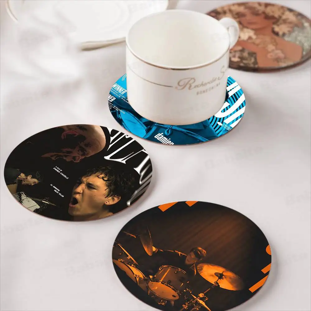 Drama Movie Whiplash Themed Wooden Coaster Non-Slip Heat-Resistant Fun Dining Table Decoration Cafe Restaurant Gifts