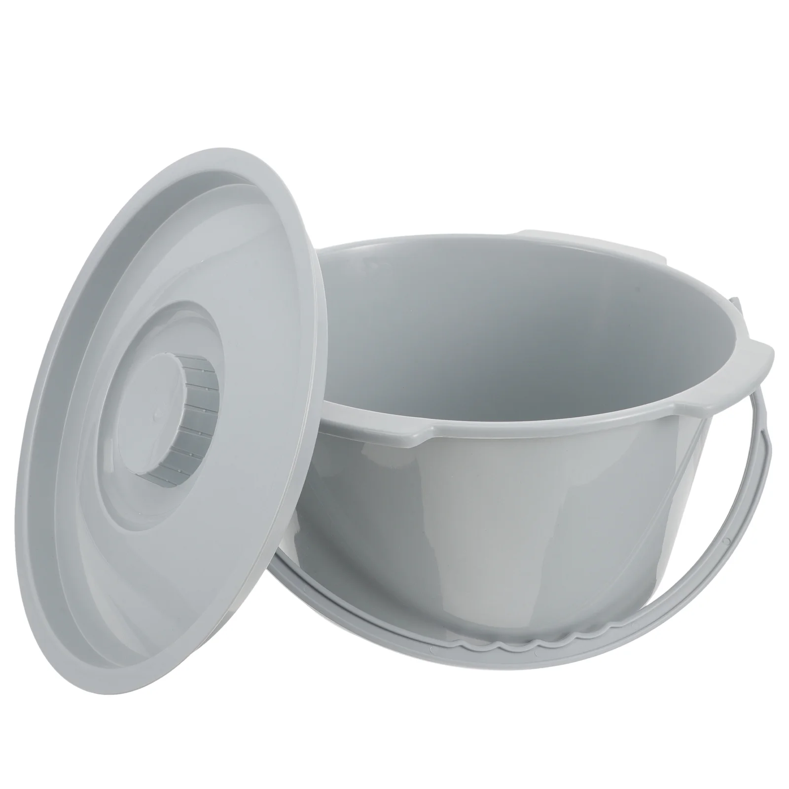  Potty Urine Bucket Portable Commode Chair Travel Toilet for Adults Grey Plastic