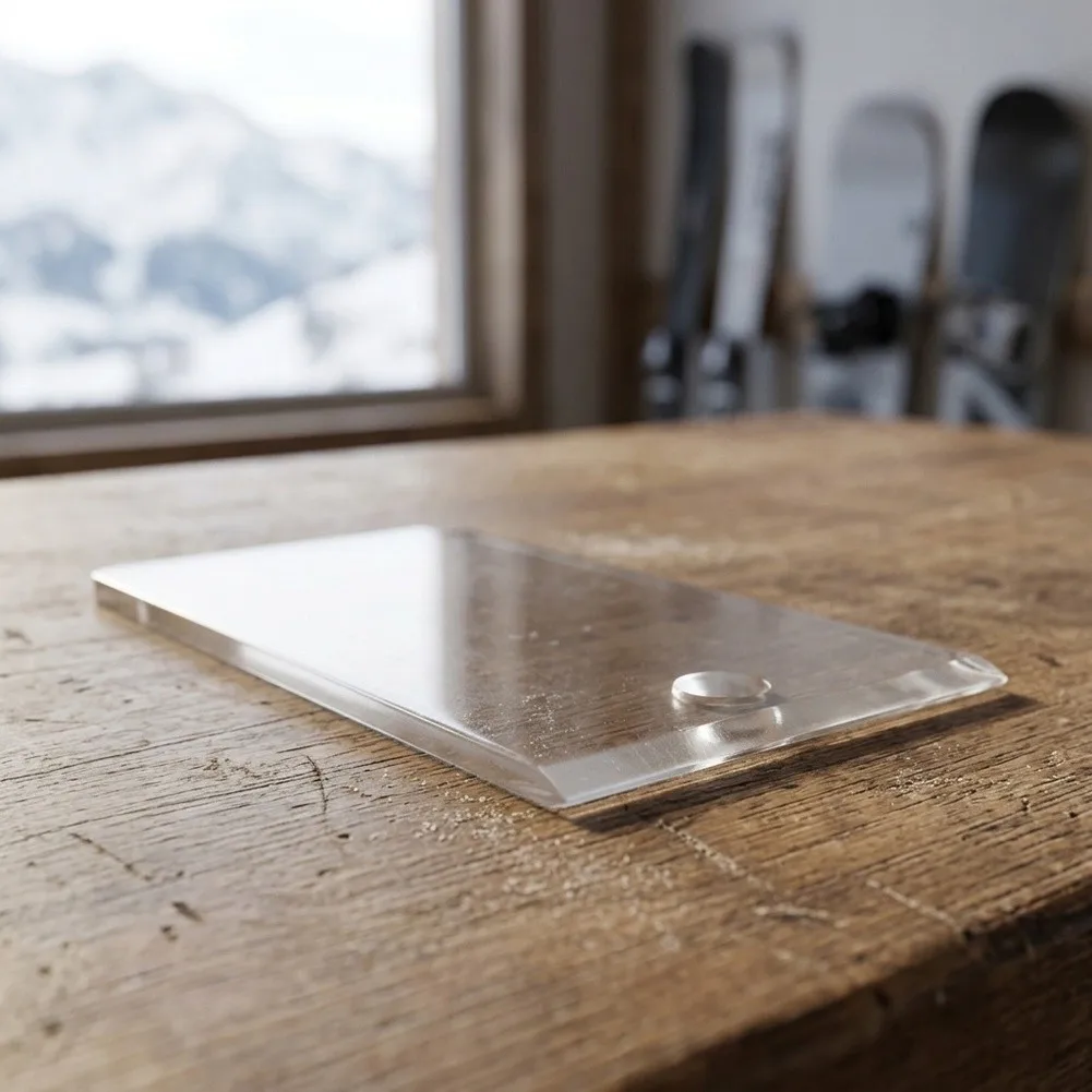 For Acrylic Ski Wax Scraper for Standard Ski and For Snowboard Models Supporting Routine Wax Application Cycles