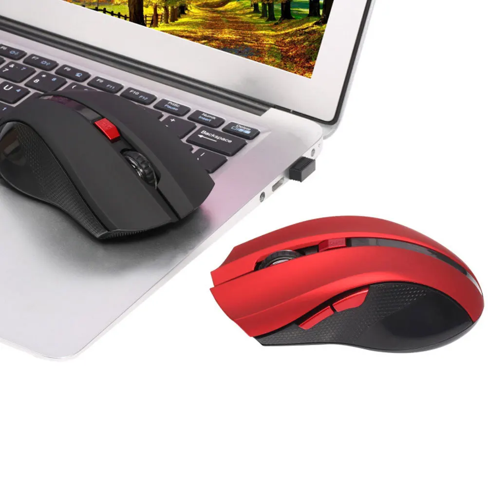 

1Set Wireless Optical Mouse 2.4ghz High Sensitivity Comfortable Grip for Computer Laptop Office Home Use Reliable Pc Mouse
