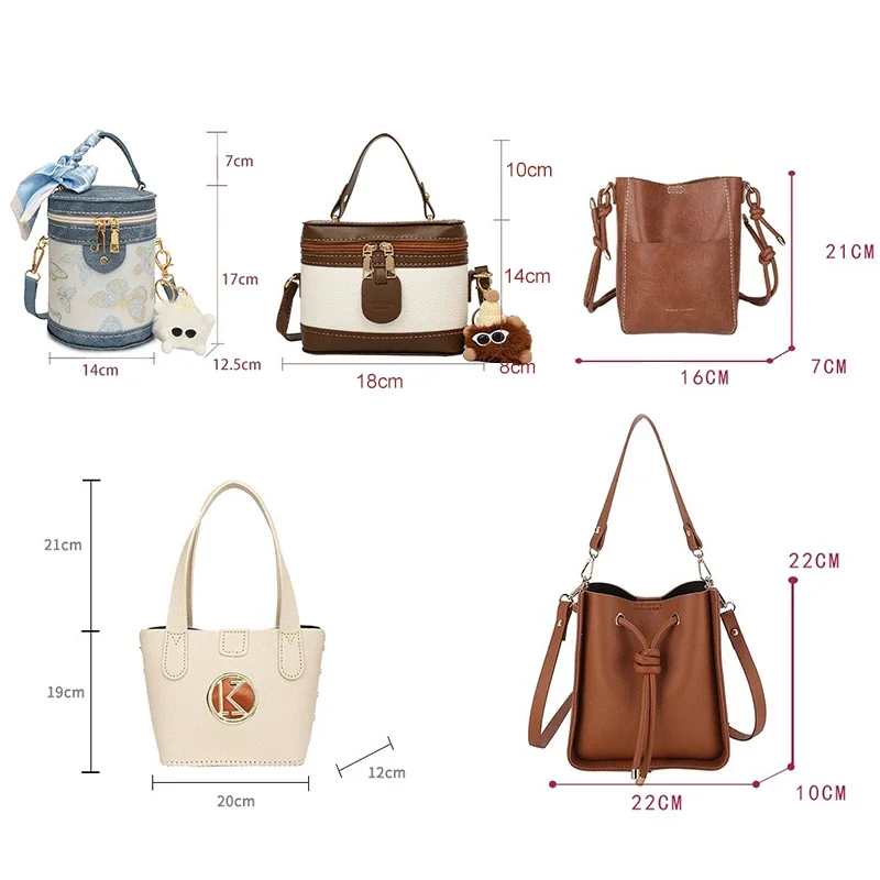 Large Capacity PU Tote Handbags Bucket Bag Pure Color Crossbody Underarm Bag Large Shoulder Bags for Women Shopping Tote Bag