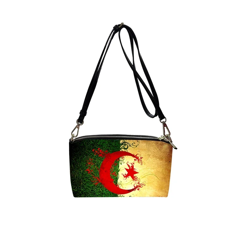 Algeria Flag PU Crossbody Bag 2023 New Women's Fashion Shoulder Bag Minimalist Small Square Bag for Women