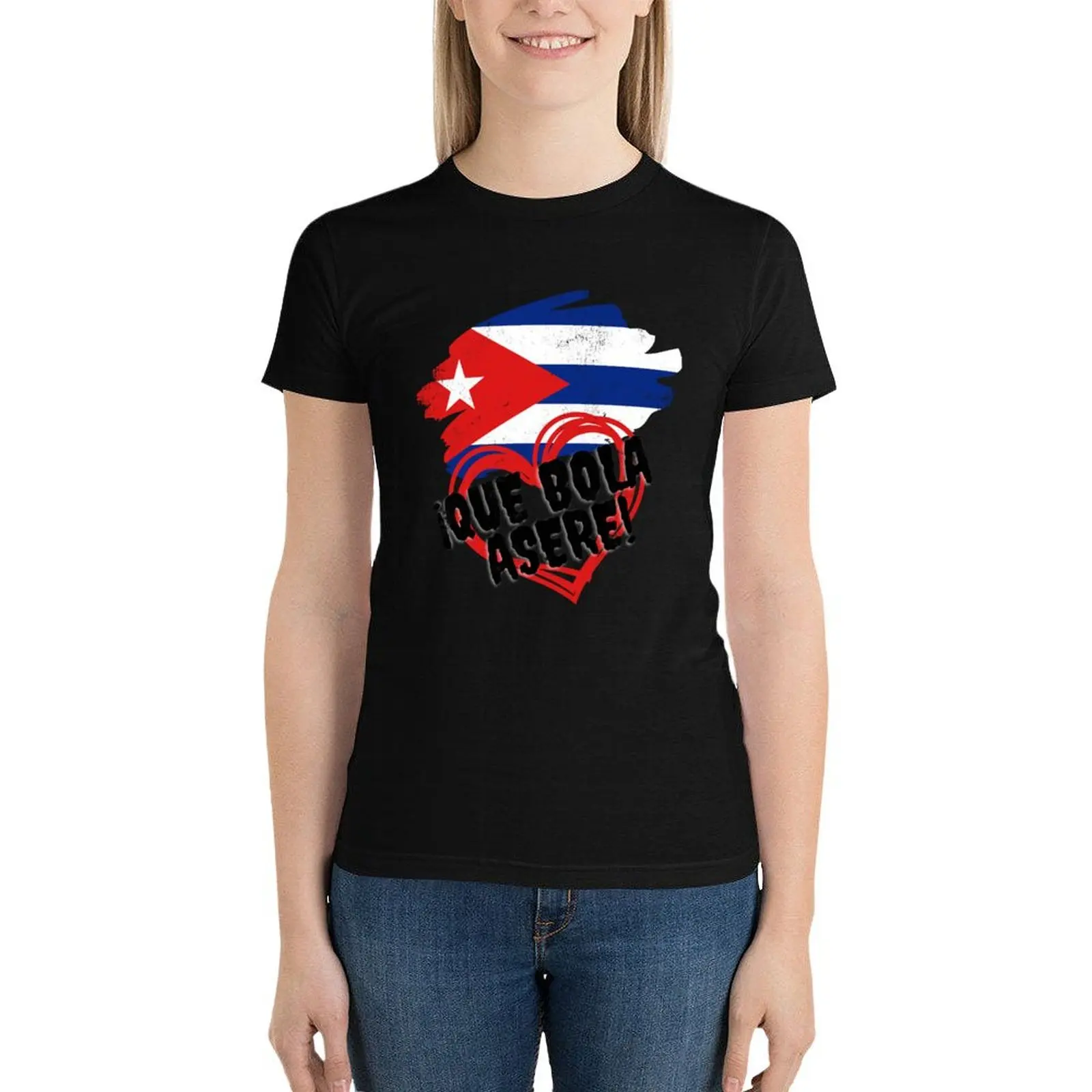 

Vintage Great Casual Street Cuban T Asere que bola! T-Shirt tees summer clothes summer tops Female clothing tops for Women