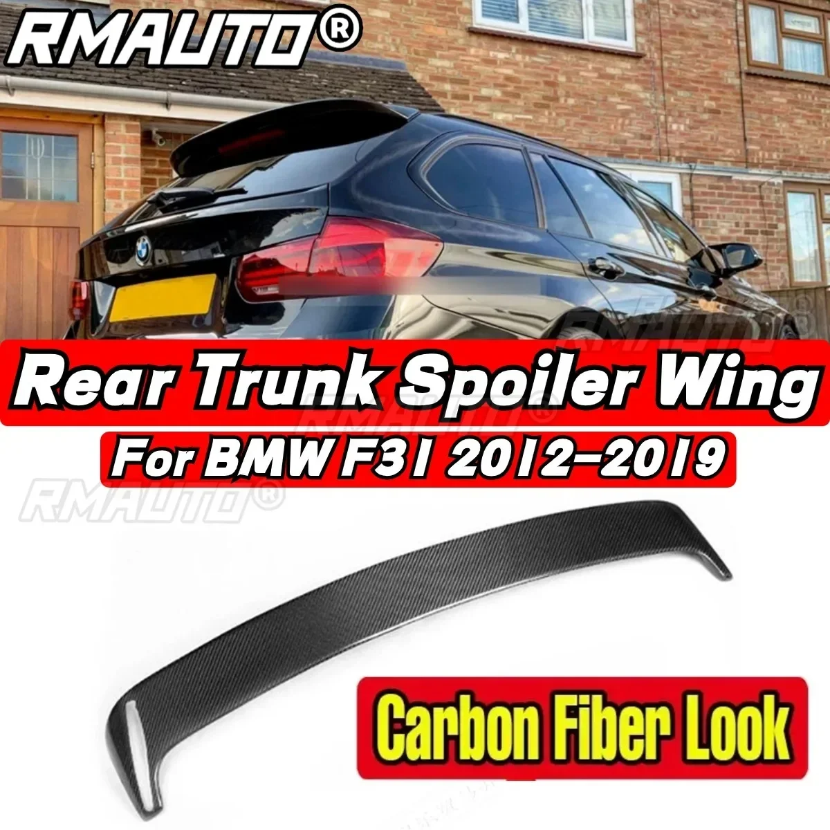 Car Rear Roof Spoiler Car Rear Spoiler Wing Body Kit For BMW F31 2012-2019 BMW 3 series Wagon 320i Touring Exterior Part