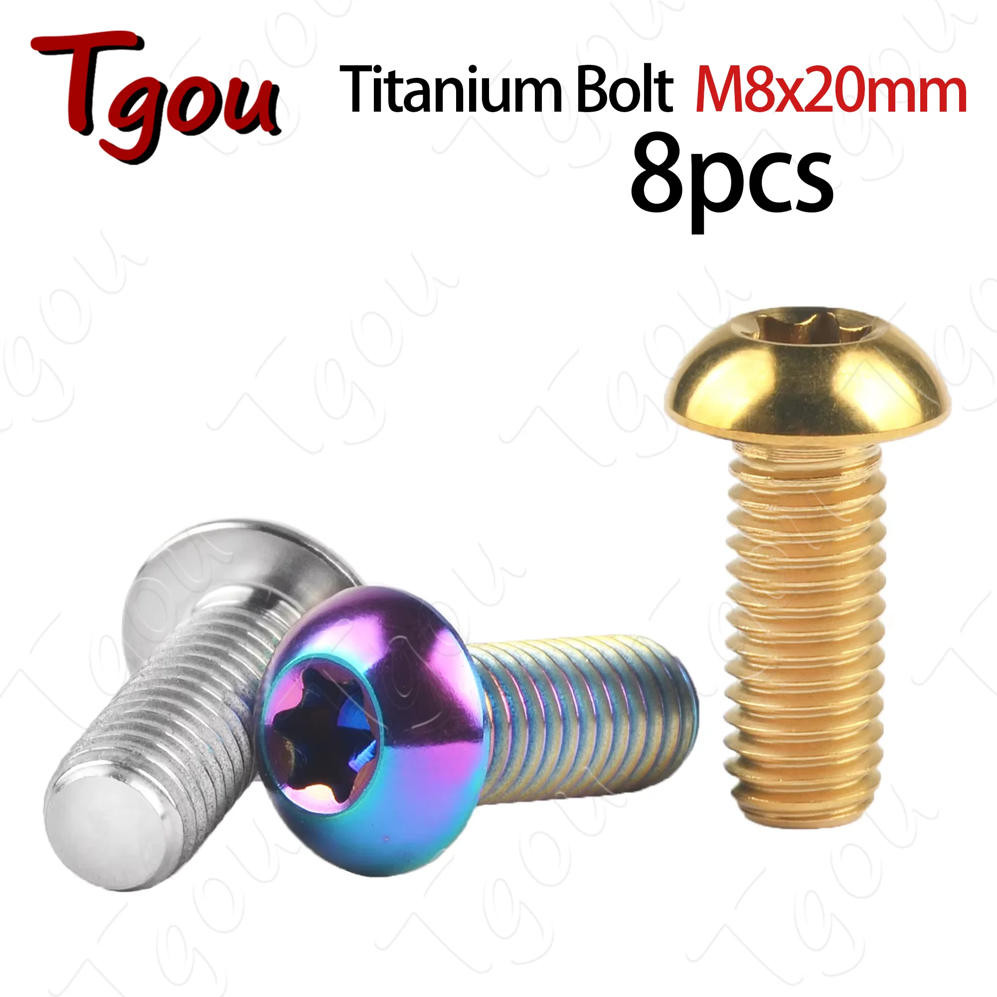 

Титановый болт Tgou M8x20mm T40 Torx, винт с головкой для DUCATI, мотоциклетный дисковый тормозной ротор, 8 шт.