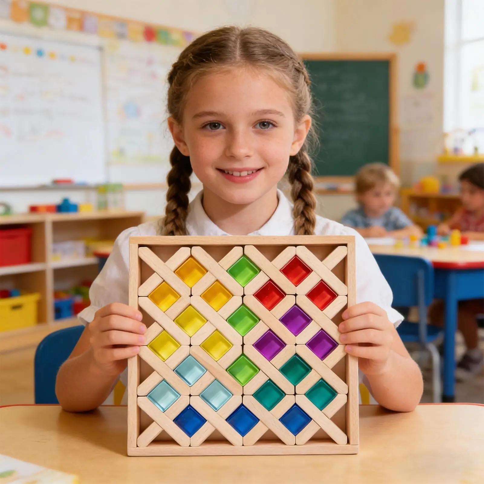 Blocs arc-en-ciel, jouets de développement précoce, jeu d'empilage Portable pour enfants garçons filles, maison école voyage fête salle de classe anniversaire