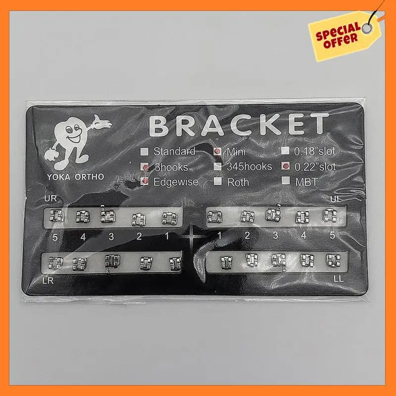 

AD08-Fake Braces Braces Wax Braces Kit 10 Sheets/Pack 200 Pcs Of Brackets MIM Roth Mini 0.022 With Hook 3