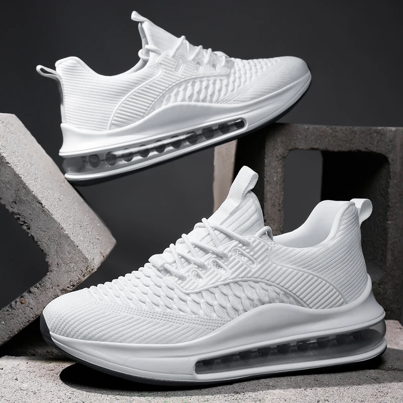 

Large Size Air Cushioning Running Shoes Breathable Road Jogging Original Sneakers Men Anti Slip Fitness Training Walking Shoes