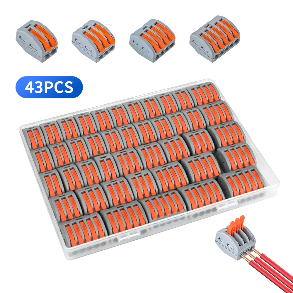 

JINH Quick Lever Push in Connector CMK41 Splicing Compact Wiring Terminal Mini Size High Efficiency for Electrical Installation