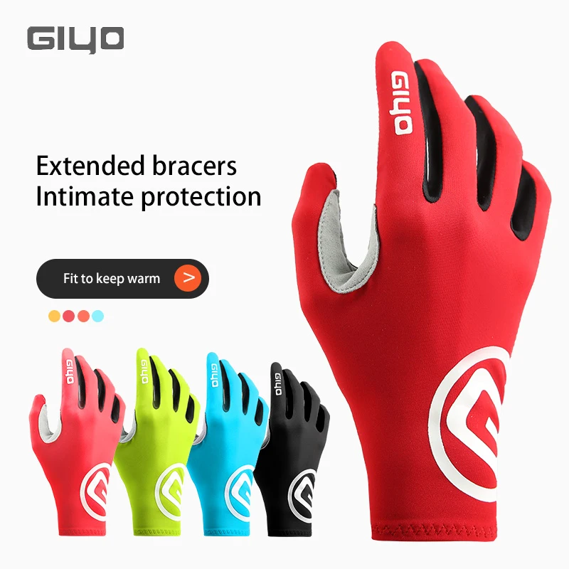 GIYO Full Fingers Cycling Gloves For Men Women Touch Screen Non-Slip Breathable Shockproof MTB Road Bike Riding Tactical Gloves