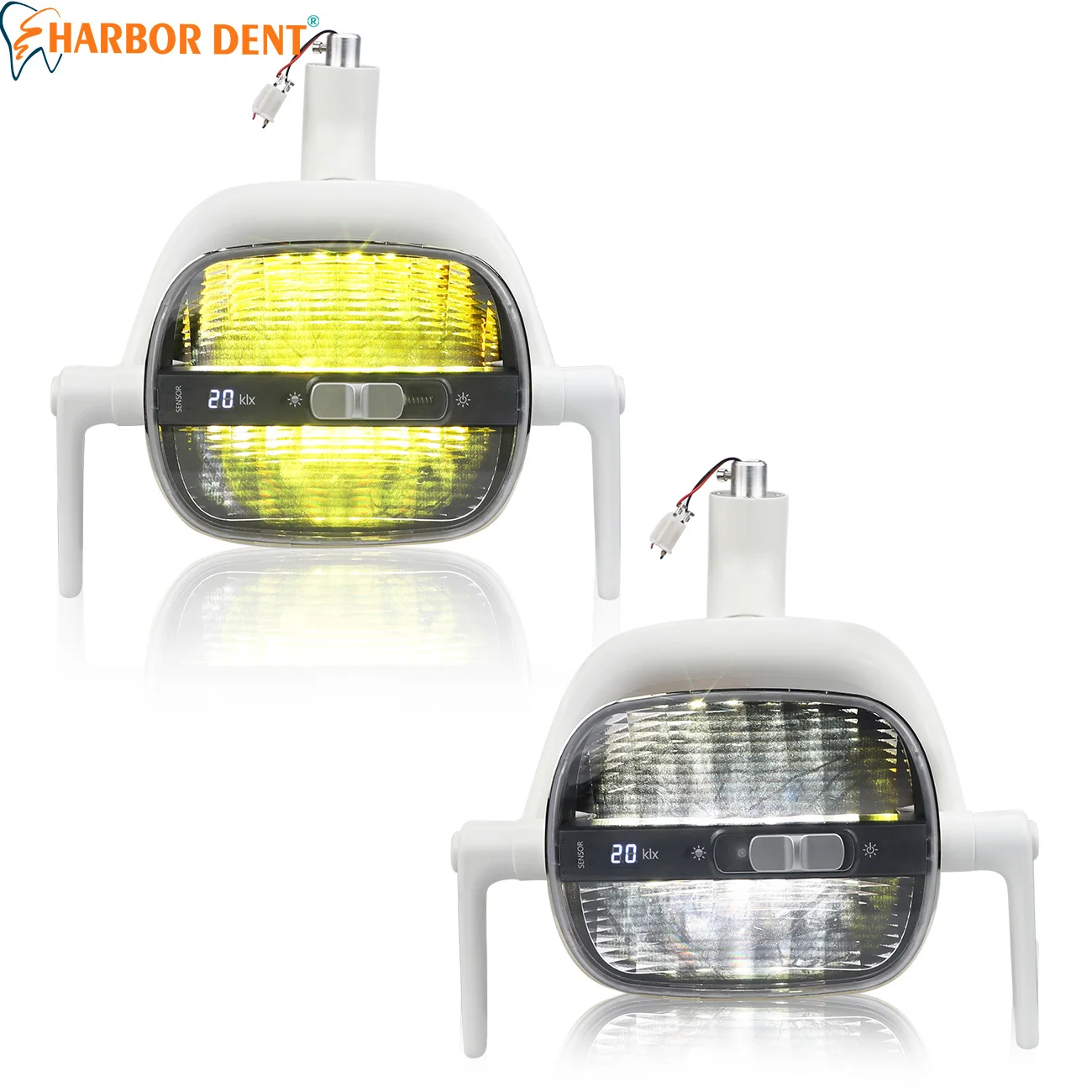 Réflecteur dentaire lumière orale blanc/jaune lampe à LED pour chaise d'opération de dentiste projecteur infrarouge inductif de dentisterie