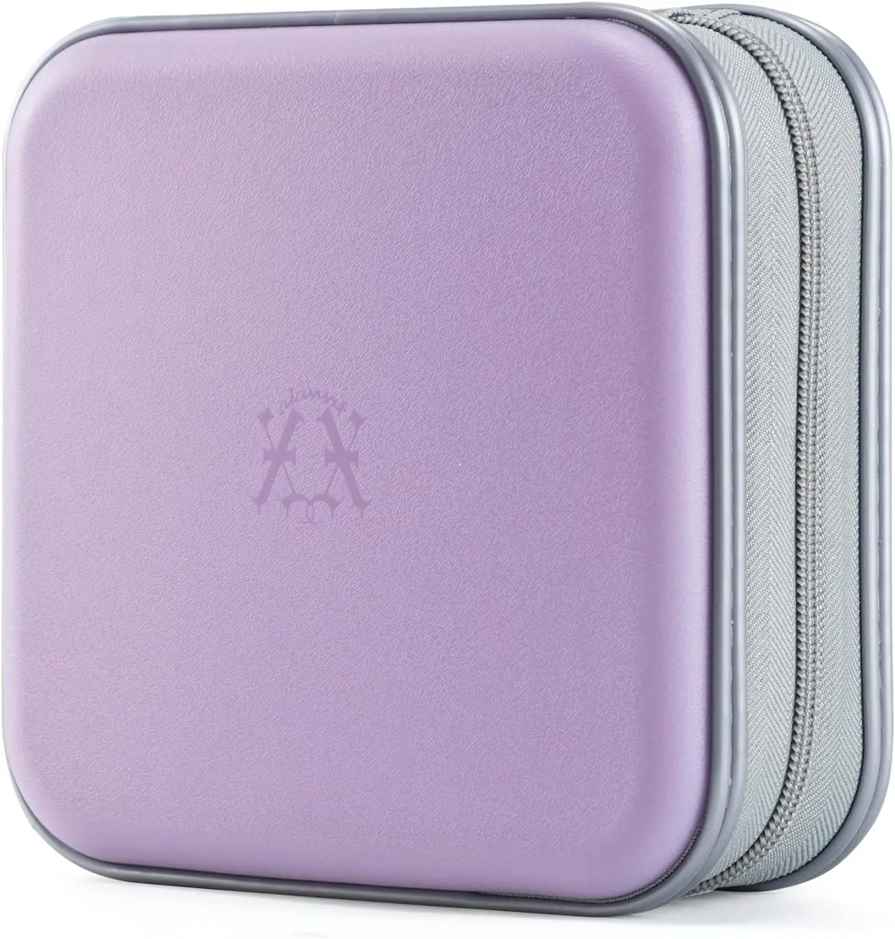 

48 Capacity Hard Plastic DVD Case Portable Zipper CD Case Holder Large Storage Disc Wallet Bag for Car Home Travel (