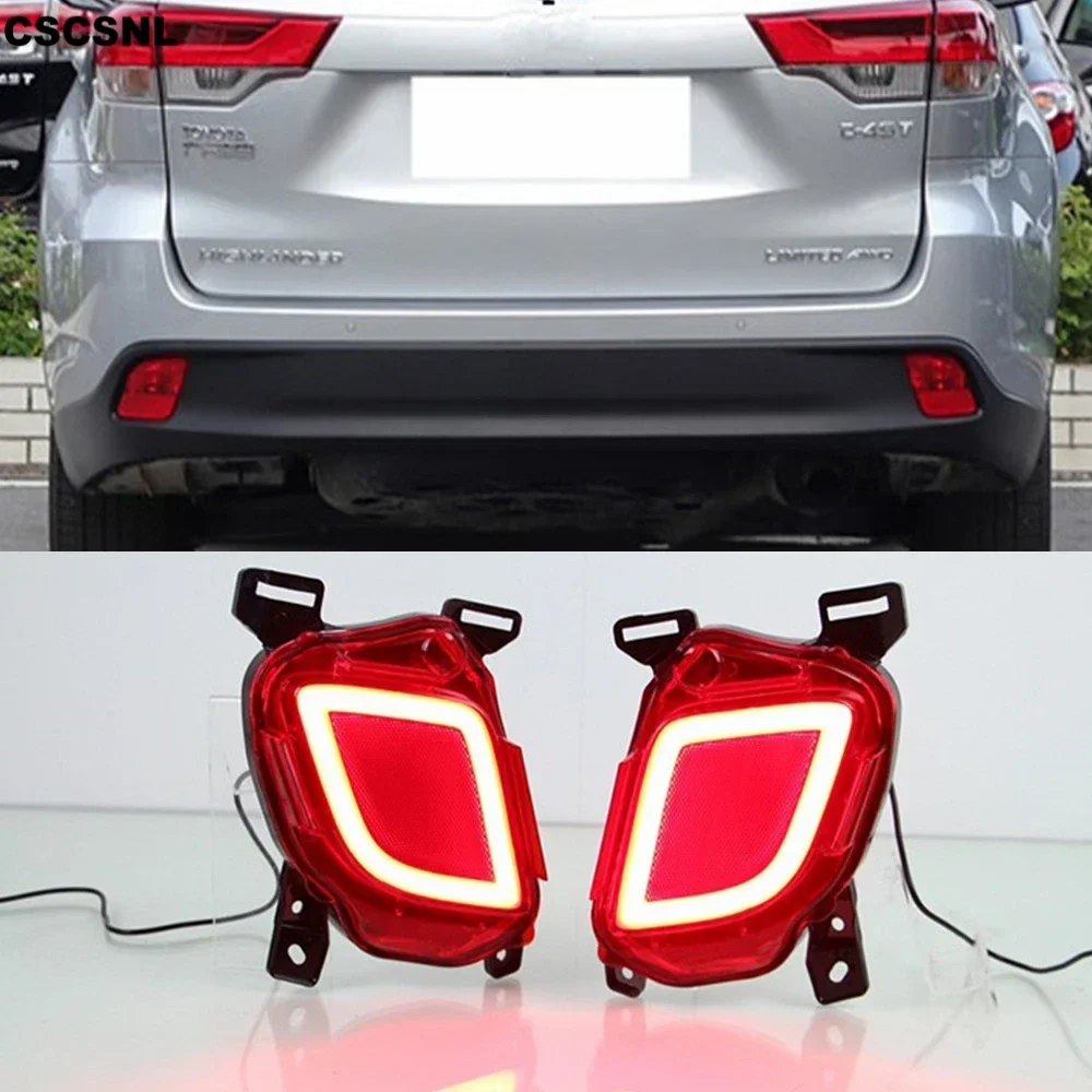 

New！ 1 Set Rear Bumper Light Fog Lamp Brake Light Turn Signal Light For Toyota Highlander Kluger XU50 2014 2015 2016 2017 2018