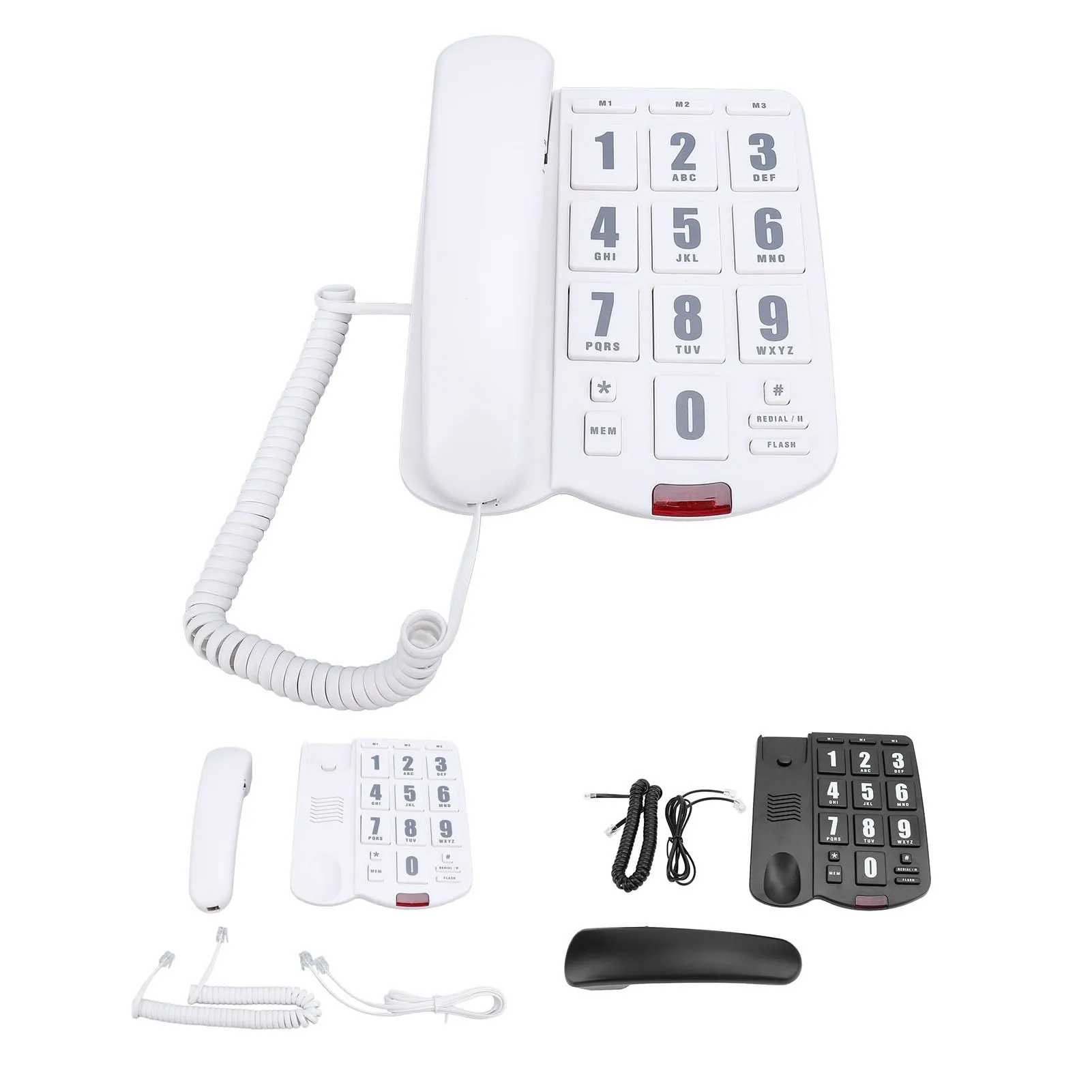 家庭用電話 壁掛け可能 音量調節可能 有線家庭用電話 クイックスピーカーフォン 高齢者向け点滅アラート