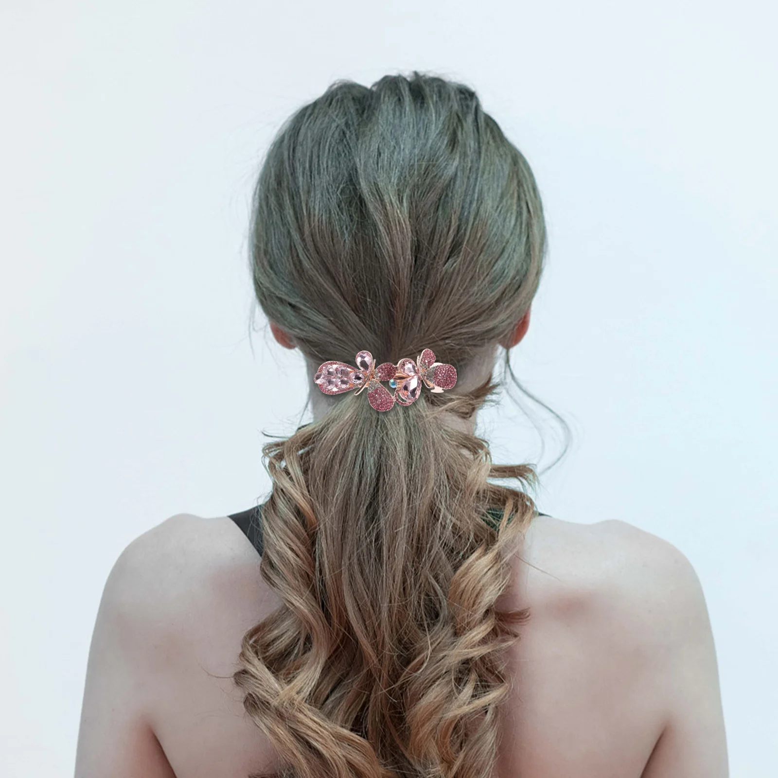

Rhinestone Silver Rhinestones Decorative Alloy Women Clips Bridal Wedding Hair Accessories Metal Hair Clips For Women