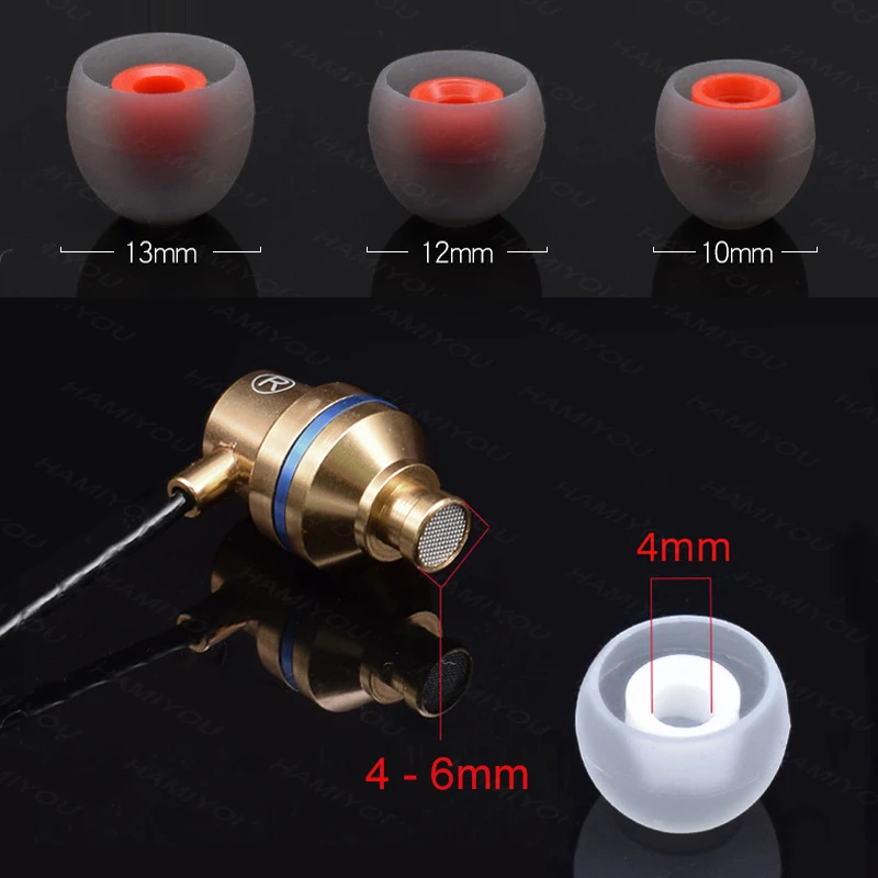 Earphone Noise Reduction Covers Silicone Replacement Accessories 4mm Ear Plugs Soft Earbuds Cap  L M S in Ear Headphone Eartip