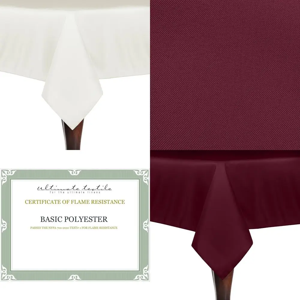 

Polyester Linen Tablecloths 72 Square, Oyster Color, Set of 10, Durable and Elegant for Events