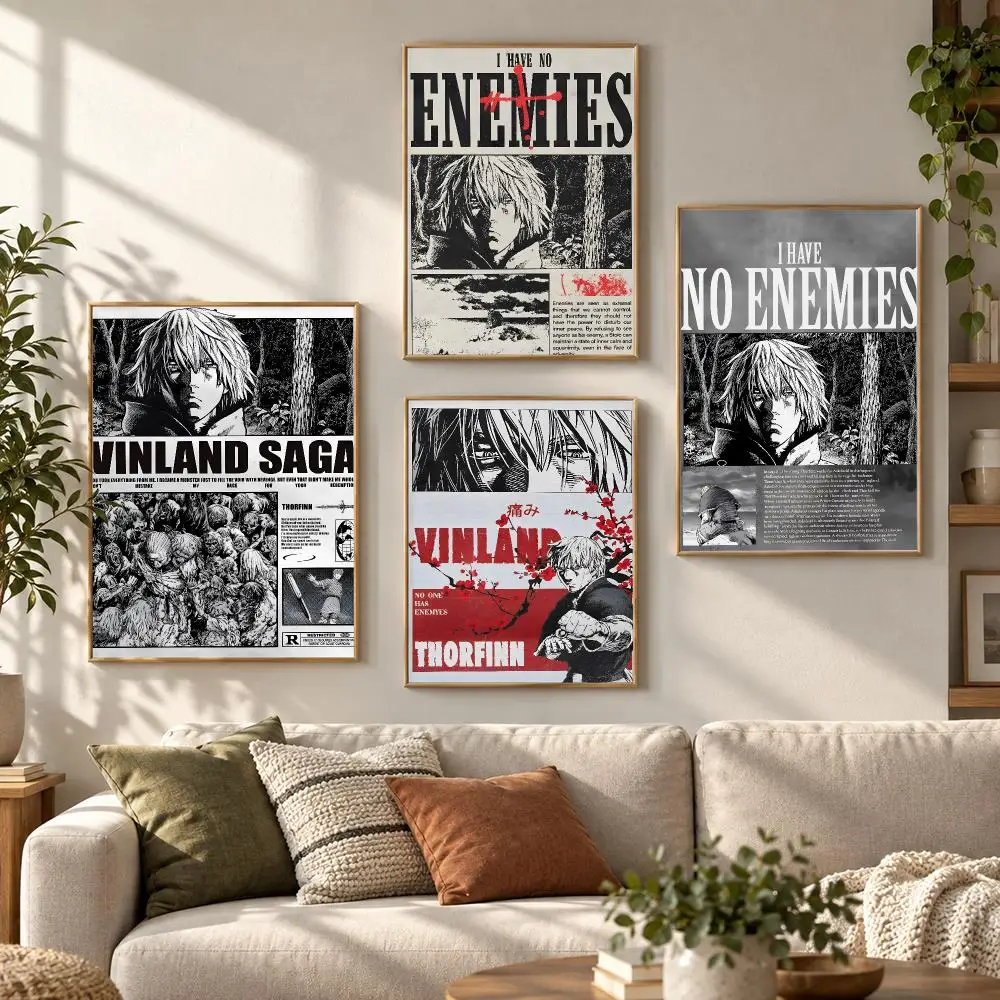 Anime V-Vinland Saga Poster HD Waterproof Aesthetic Wall For Home Decor Trendy Durable Easy To Apply Art