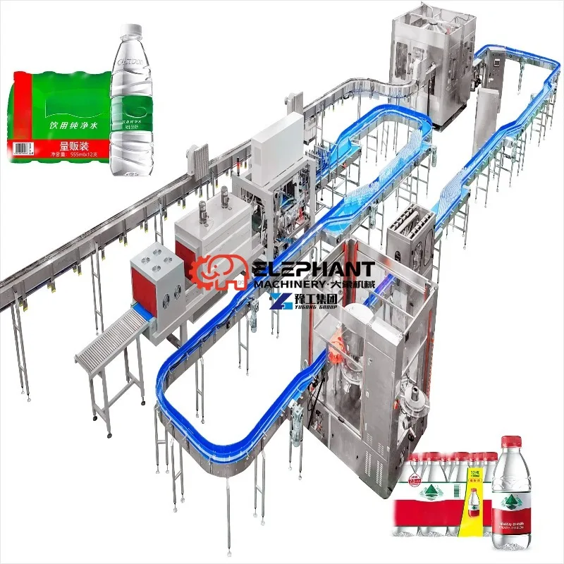 Fully Automatic 3 in 1 Liquid Purified Water Small Bottle Packaging Bottling Equipment Manufacturing Production Plant