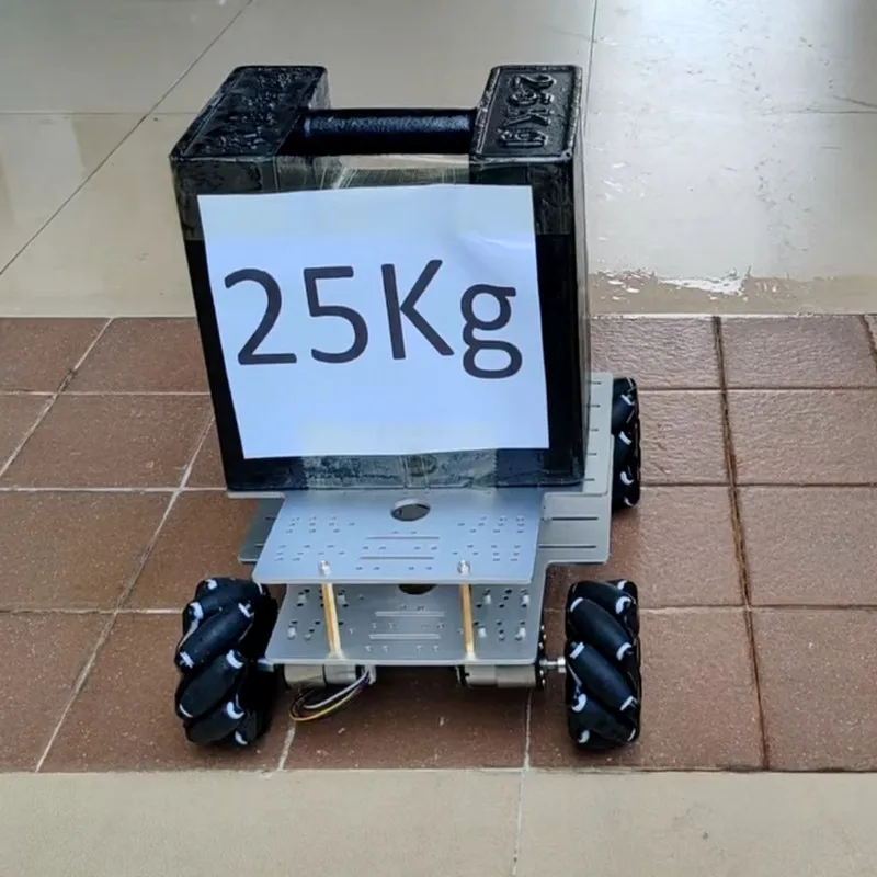 25Kg Big Load 4WD Mecanum Wheel Robot Car 330+240mm Chassis with 12V Encoder Motor for Arduino ROS Robot Arm DIY Kit Toy Parts