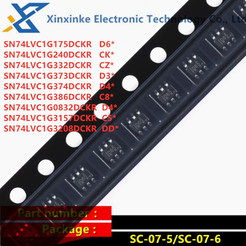 50PCS SN74LVC1G175DCKR SN74LVC1G240/332/373/374/386/0832/3157/3208DCKR SC-07 Buffer Transceiver Driver Chip Logic Gate D6* CK*
