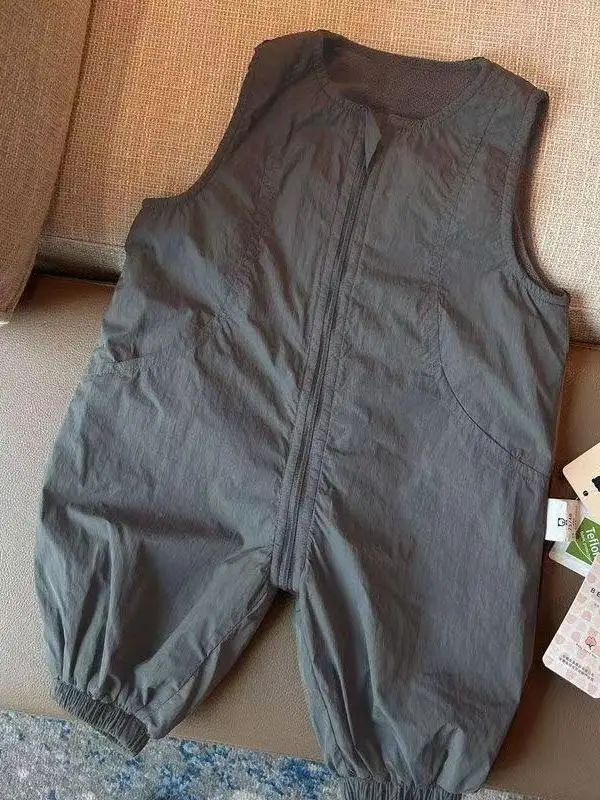 Salopette a prova di T foderata in Fce per bambini Pantaloni in vita per cartoni animati Neonate Rer Tuta Thiened Abiti invernali