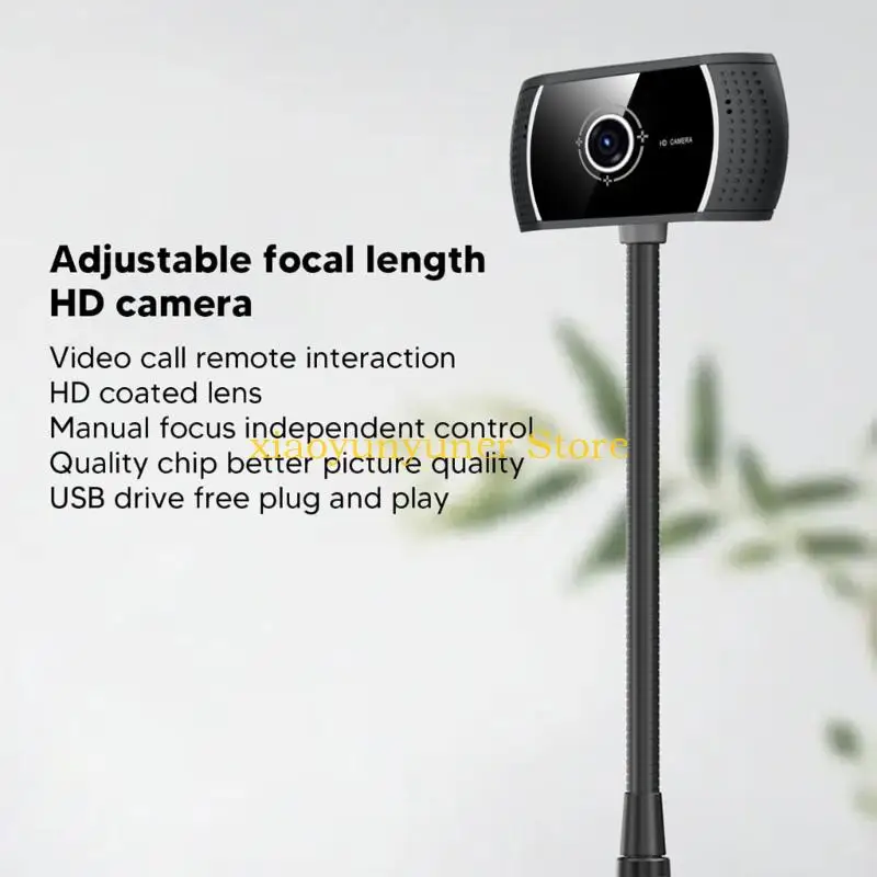 P9JB 720P Webcam With Coated Lens Autofocus Control For PC Video Calls Virtual