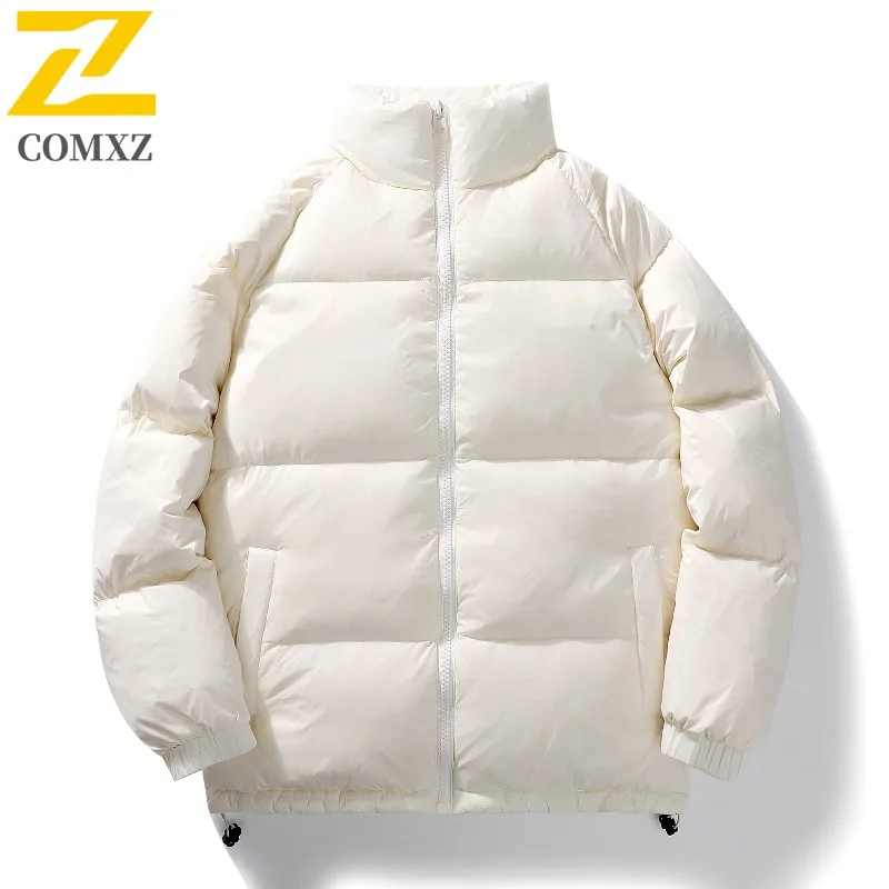 Men Outdoor Sports Windbreaker Winter Coat Thickened Cotton-Padded Jacket Waterproof Windproof Fleece Lined Thermal Outerwear