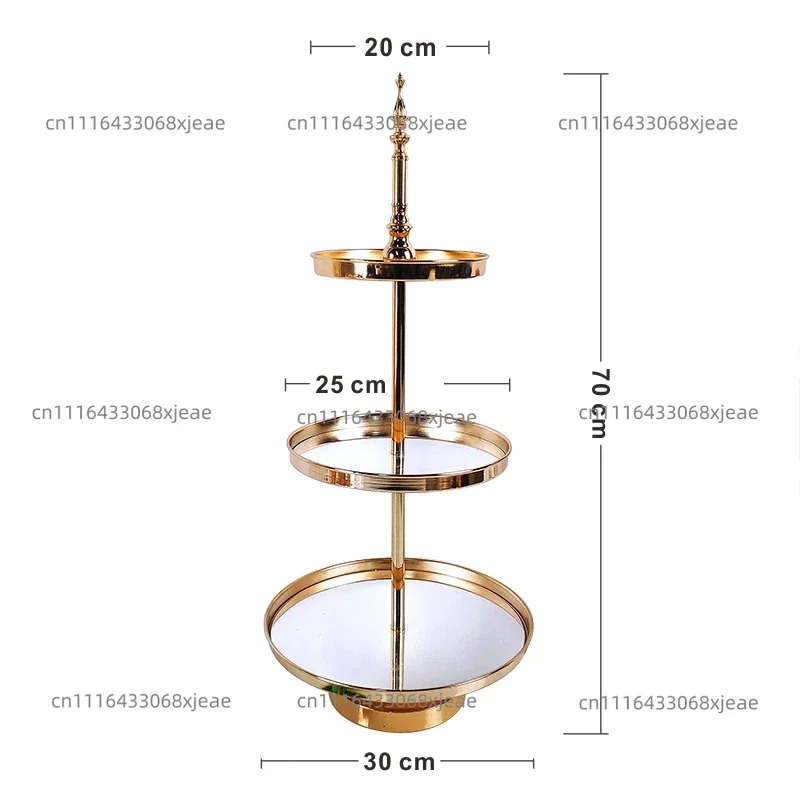 Golden design cake stand, elegant dessert display, for wedding party event decoration
