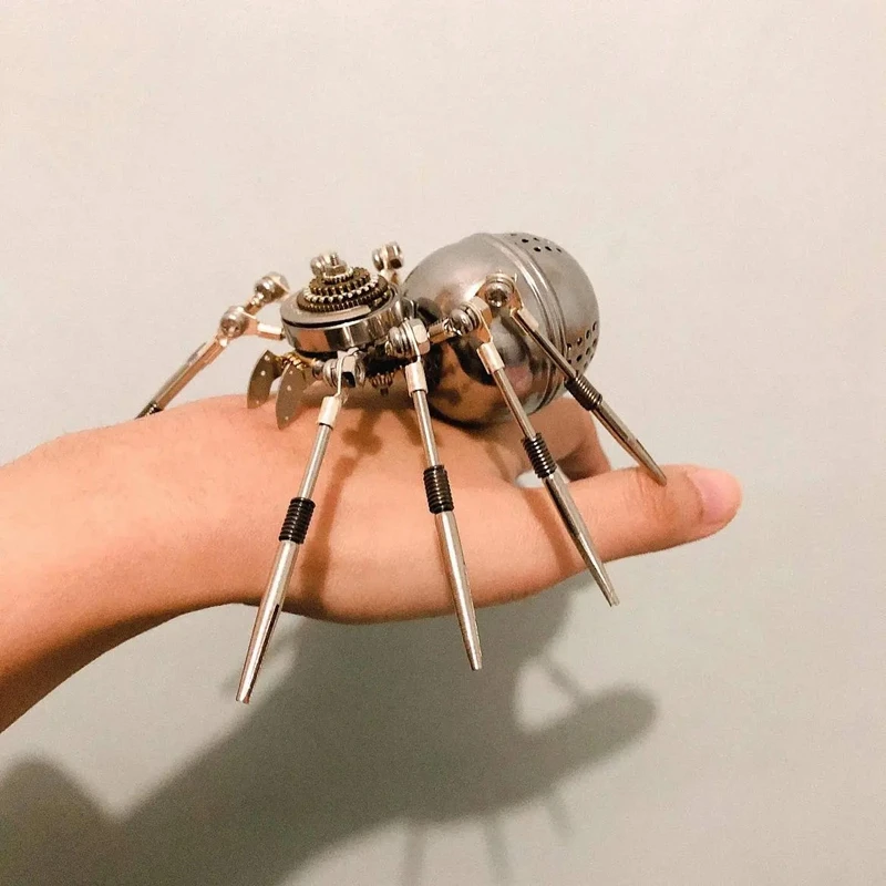 Mechanical Spider Metal Model Steam Punk Insect Desktop Ornament Handmade Crafts