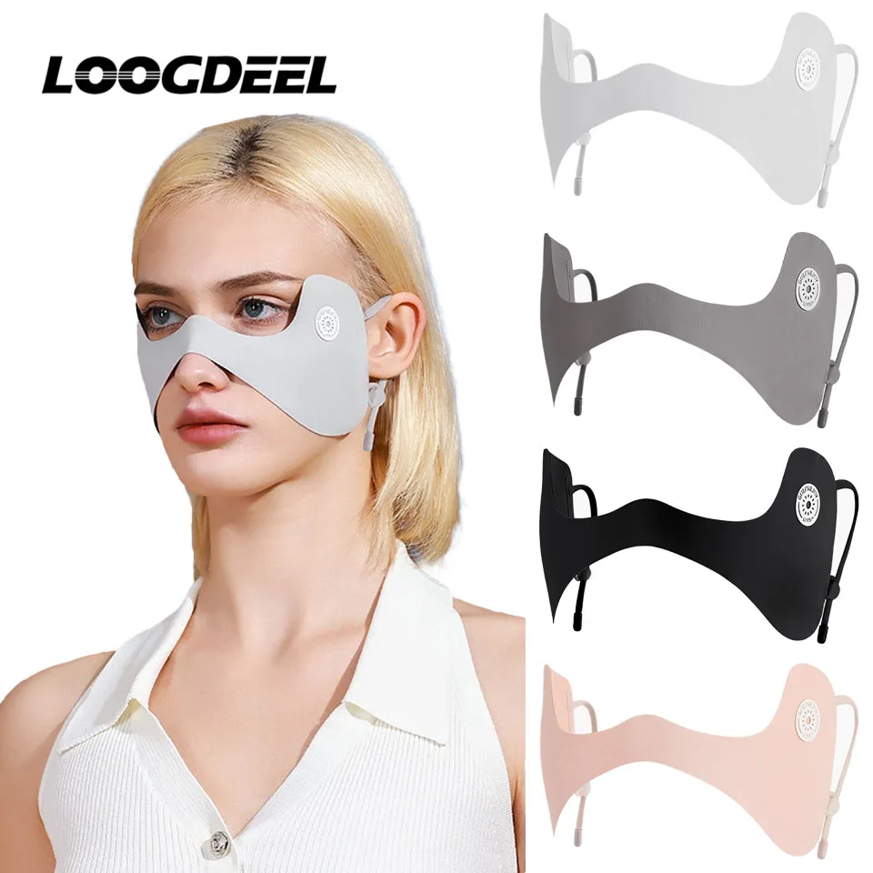 LOOGDEEL Fashion Punk Sun Protection Mask Unisex Cycling Anti-UV Traceless Ice Silk Face Mask Breathable Running Hip Hop Bandana