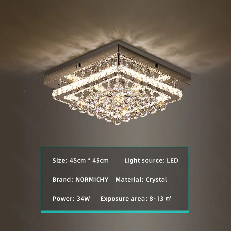 Moderne luxe kristallen LED-kroonluchter voor woonkamer slaapkamer eetkamer keuken plafondlamp zilver chroom afstandsbediening licht