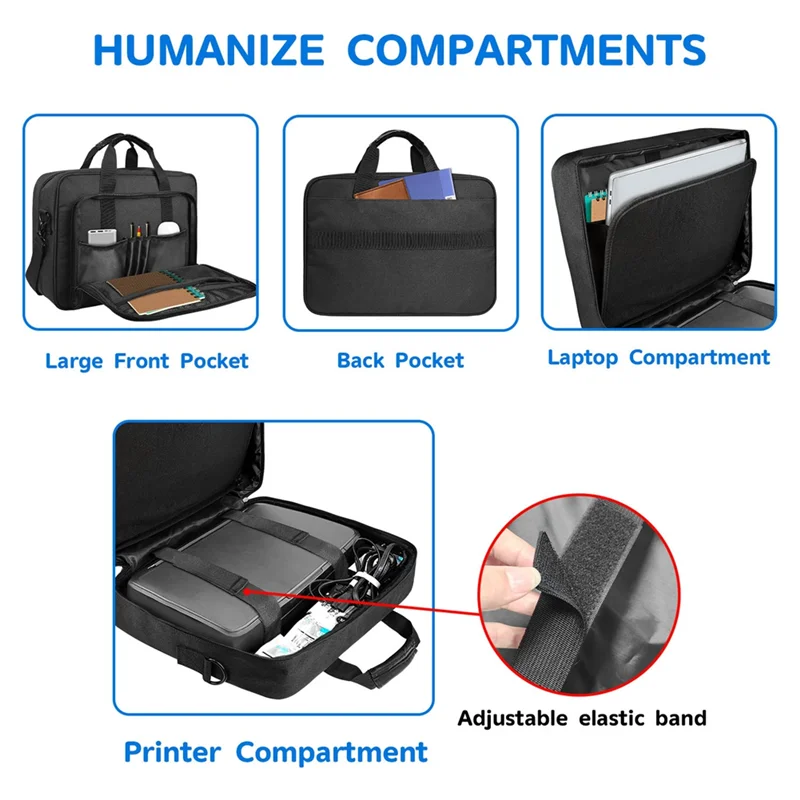

Durable-Mobile Printer Storage Bag For Travel Padded Shoulder Strap Printer Carrying Travel Bag, Easy To Use Fine Workmanship,Mo
