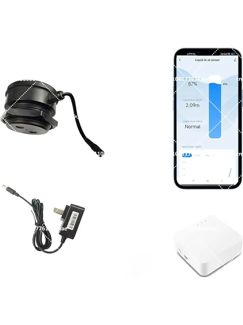 Smart Water Tank Monitor with WiFi Real-Time Alerts, IP67 Ultrasonic Water Level Detector for Home Use