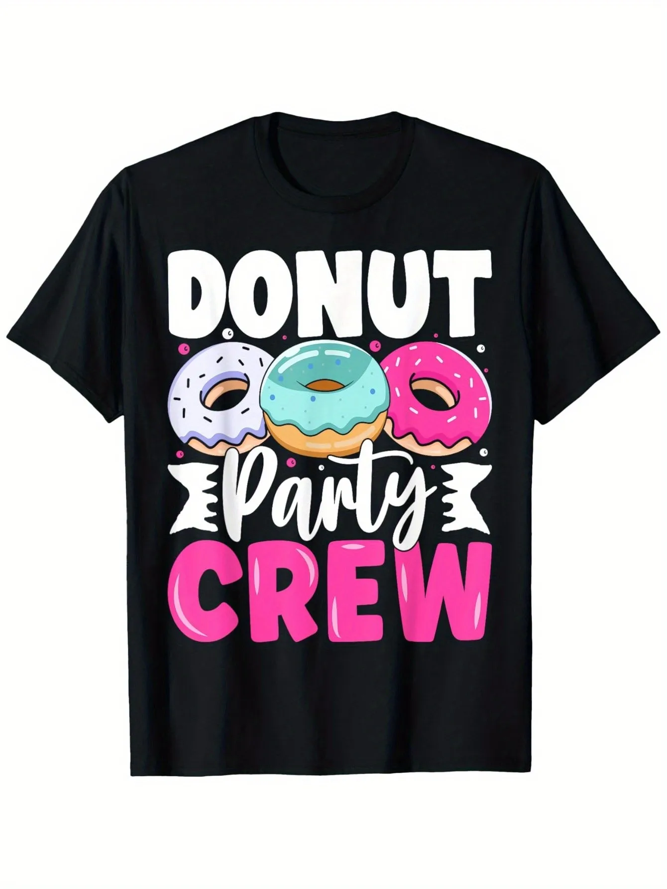

Humorous Donut Party Team Family Birthday Dad Mom Team Uniform 100% Cotton Crew Neck T-Shirt Halloween Thanksgiving Christmas Gift Men Women Family Friends Valentine's Day Gift Boyfriend Girlfriend Sxxxl