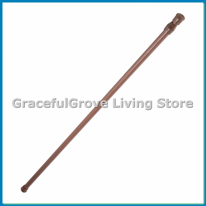 Extendable Telescopic Spring Loaded Net Voile Tension Curtain Rail Pole Rods,70-120cm,Wood color-A09G